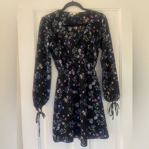 Francesca’s Miami  | Long sleeve Dress  | black/floral| Size: XS